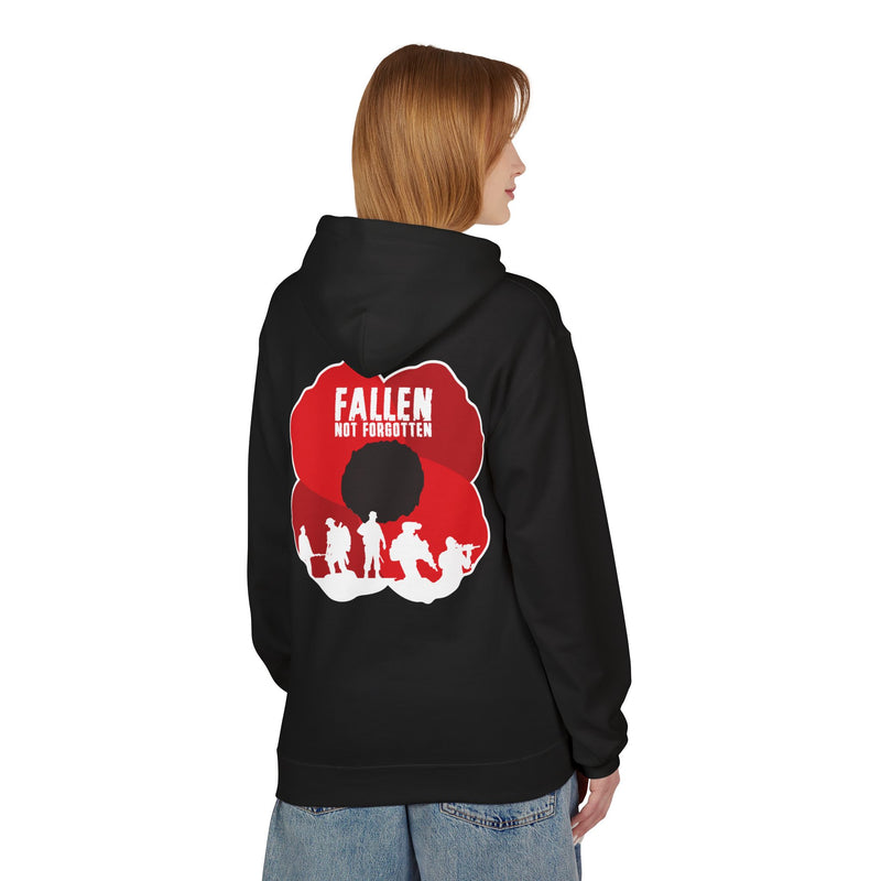 Fallen Not Forgotten Poppy - Unisex Midweight Fleece for Remembrance