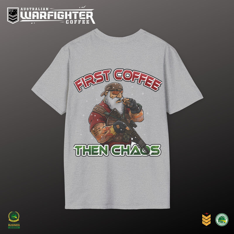 First Coffee then Chaos. TAC SANTA