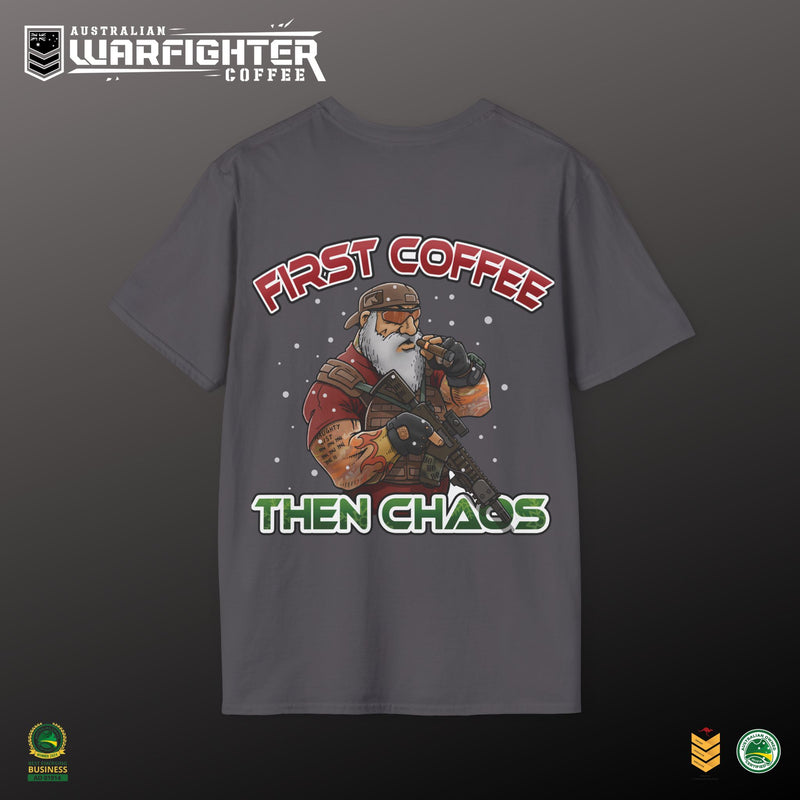 First Coffee then Chaos. TAC SANTA