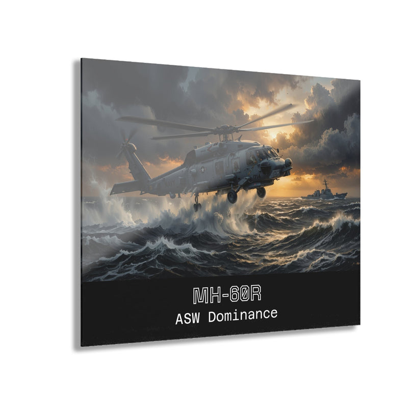 MH-60R ASW Dominance Acrylic Print — Military Helicopter Wall Art - Australian Warfighters Coffee
