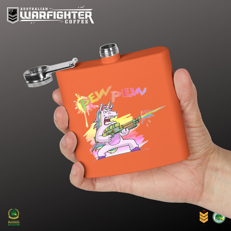 PEW PEW HIP FLASK