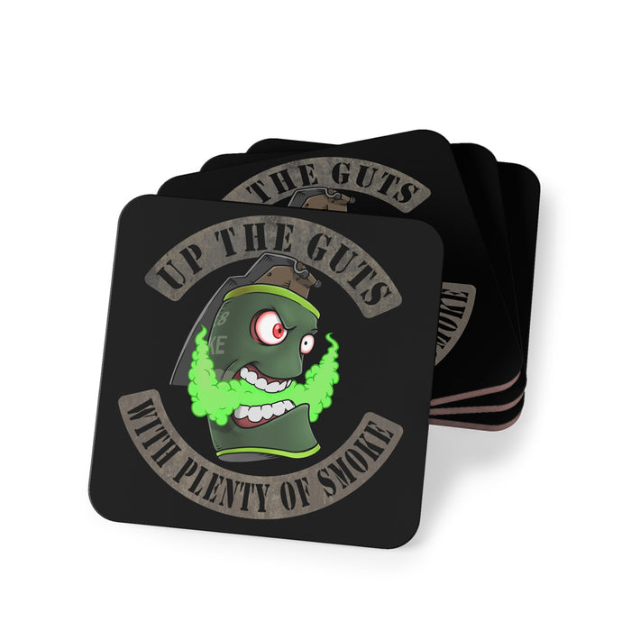Green - Up The Guts Coasters
