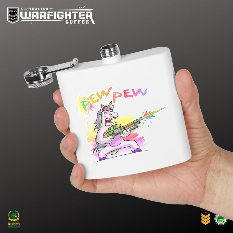 PEW PEW HIP FLASK