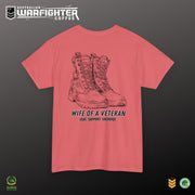 Wife of a Veteran T-Shirt — worn casual, Australian Warfighters Coffee