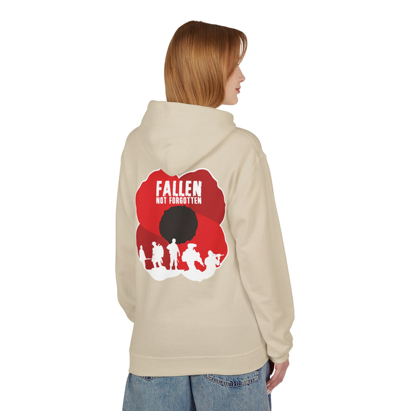 Fallen Not Forgotten Poppy - Unisex Midweight Fleece for Remembrance