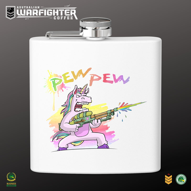 PEW PEW HIP FLASK