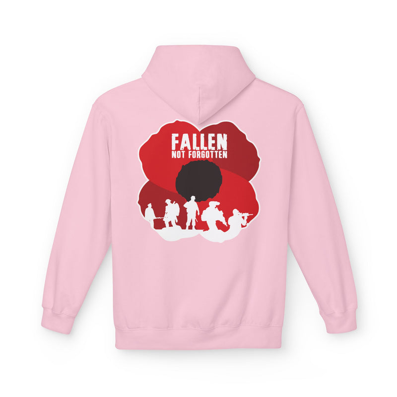 Fallen Not Forgotten Poppy - Unisex Midweight Fleece for Remembrance