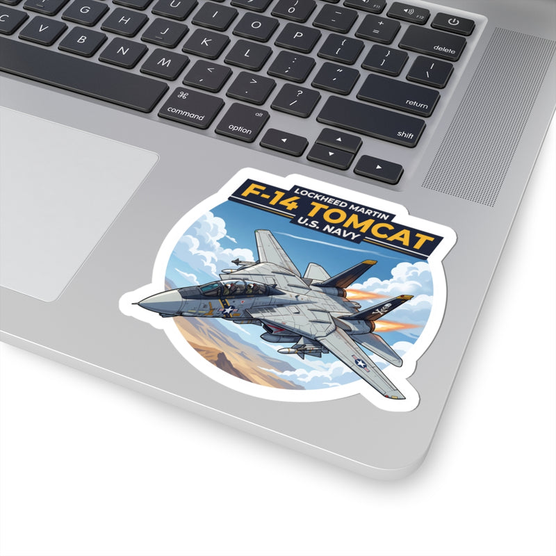 F-14 Tomcat U.S. Navy Aircraft Sticker — Kiss-Cut Military Jet Decal