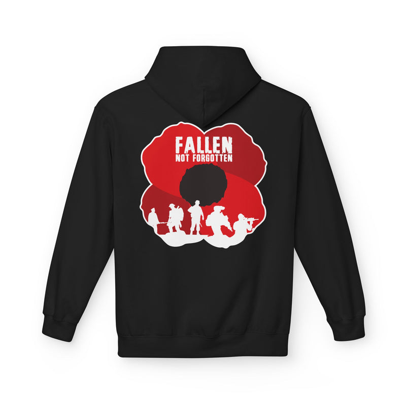 Fallen Not Forgotten Poppy - Unisex Midweight Fleece for Remembrance