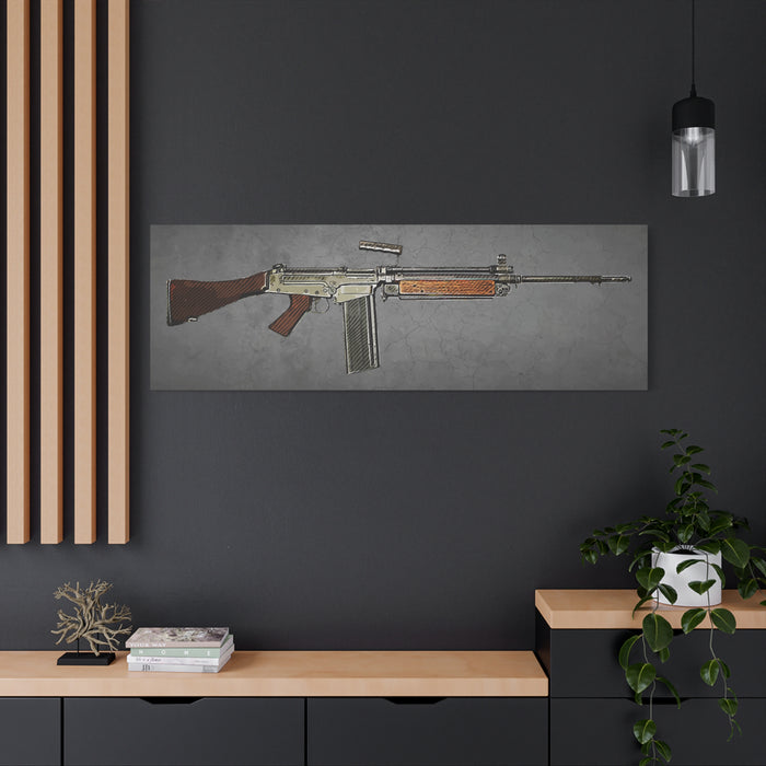 Canvas Wall Art - L1A2 Military Rifle Design