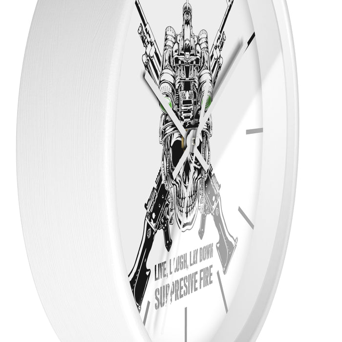 Wall Clock - Live Laugh Lay Down Suppressive Fire