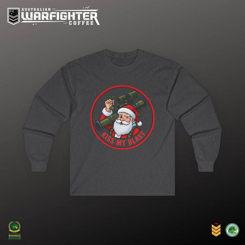 Kiss My Blast Long Sleeve Tee - Unisex Military Style