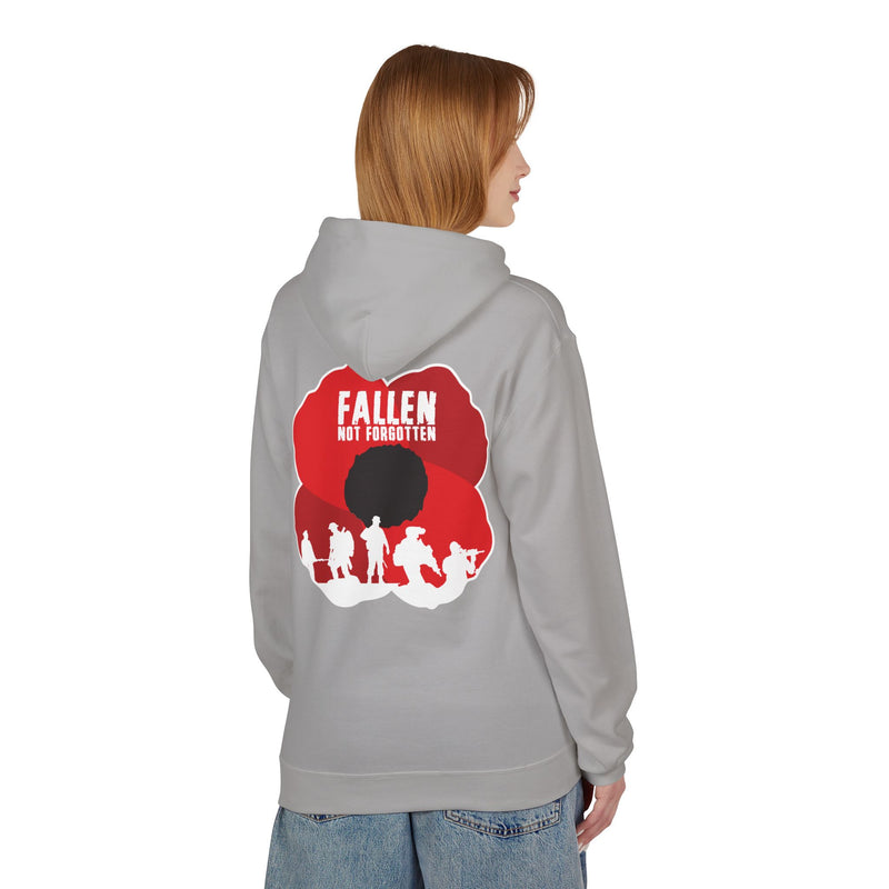 Fallen Not Forgotten Poppy - Unisex Midweight Fleece for Remembrance