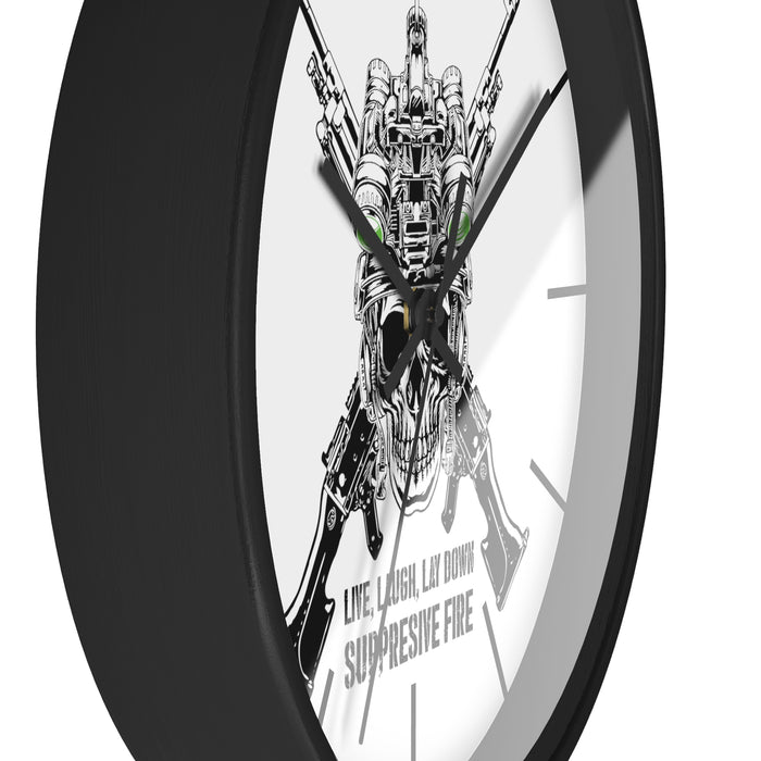 Wall Clock - Live Laugh Lay Down Suppressive Fire