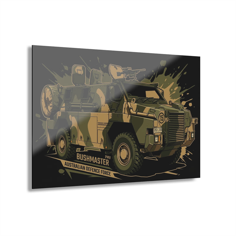 PMV Australian Bushmaster — lifestyle — hung on wall, Australian Warfighters Coffee