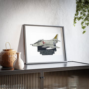 Australian Warfighters Coffee Douglas A-4K Skyhawk '883' Royal Australian Navy aircraft print in a black frame.