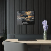 Australian Warfighters Coffee MH-60R helicopter art print over stormy seas. Acrylic wall art.