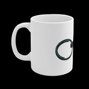 Australian Warfighters Coffee 11oz white ceramic mug featuring a black M16 rifle graphic on a plain background