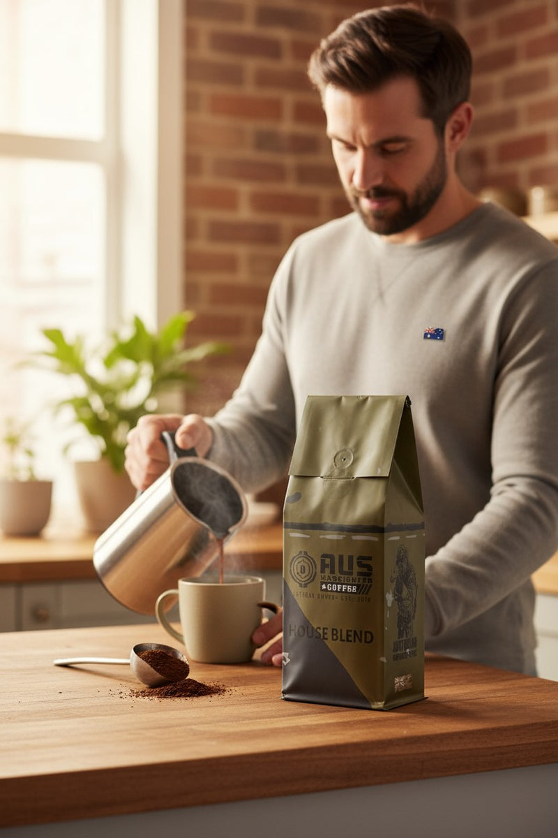 Australian Warfighter Coffee House Blend (Medium-Dark Roast)