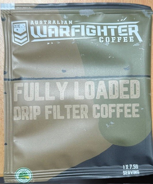 Australian Warfighters Coffee single-serve drip filter bag – veteran-owned coffee

